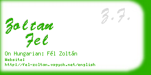 zoltan fel business card
