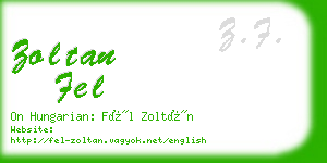 zoltan fel business card